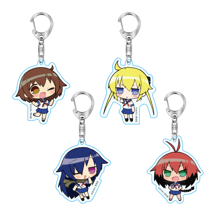 キルミーベイベー　アクリルキーホルダー　折部 やすな・ソーニャ・呉織 あぎり・没キャラ