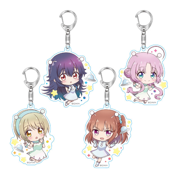 星屑テレパス アクリルキーホルダー ポピプピ服4種セット