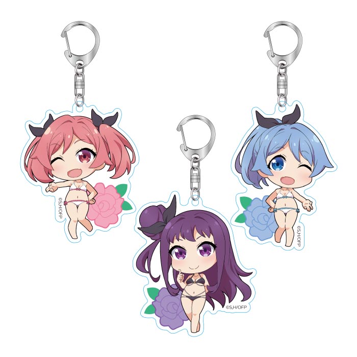 おちこぼれフルーツタルト アクリルキーホルダー クリームあんみつ 水着