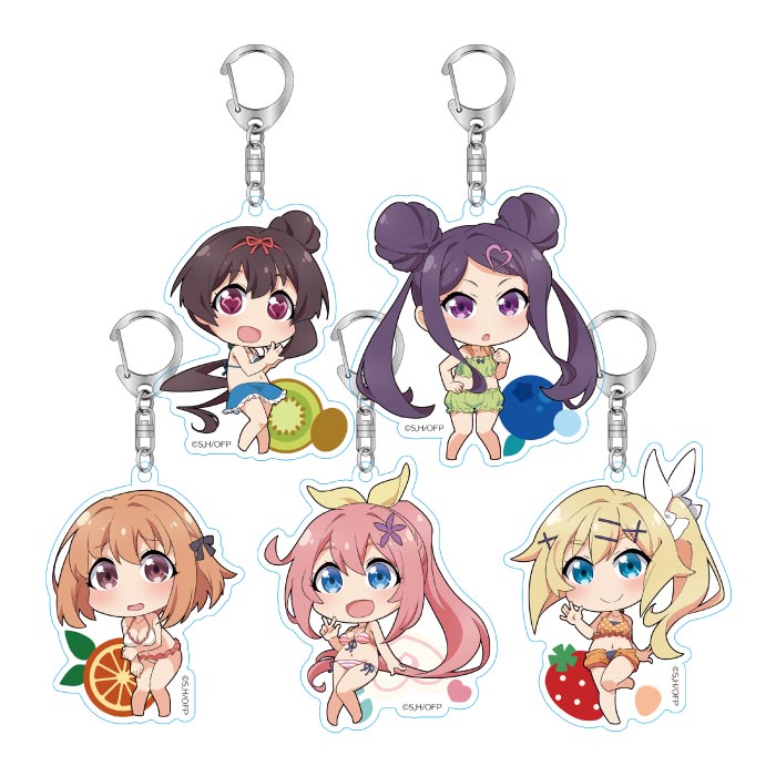 おちこぼれフルーツタルト アクリルキーホルダー フルーツタルト 水着