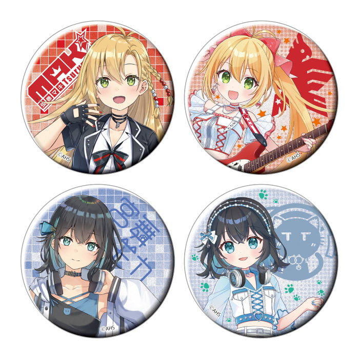 弦巻マキ&宮舞モカ　きらきら缶バッジ　弦巻マキ&宮舞モカ　単品　ブラインド販売