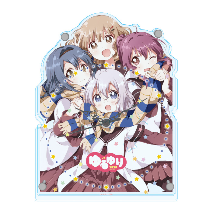 ゆるゆり　アクリル時計　生徒会